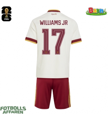 Spanien Nico Williams #17 Bortaställ Barn VM 2026 Kortärmad (+ Korta byxor)